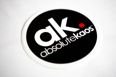Black ak. Logo Sticker