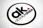 White ak. Logo Sticker